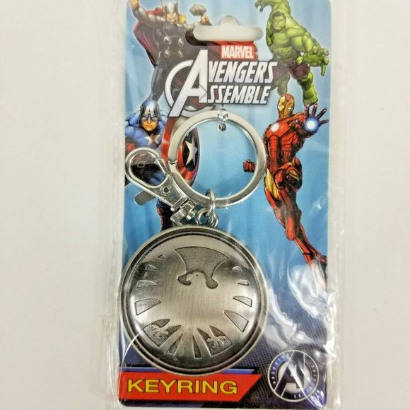 Marvel Avengers Assemble Keychain Logo Metal Keyring Monogram Key Chain New - Picture 7 of 12